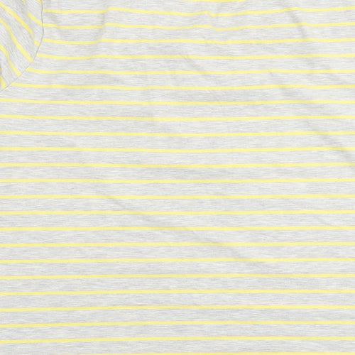 Cotton Traders Womens Multicoloured Striped Cotton Basic Blouse Size 20 V-Neck - Twist Detail