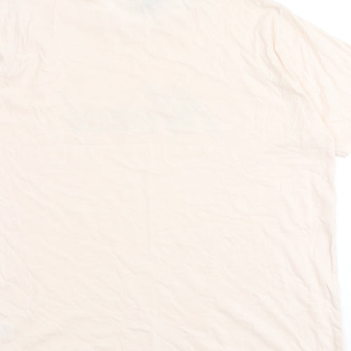 New Look Womens Pink 100% Cotton Basic T-Shirt Size 18 Round Neck - Merci