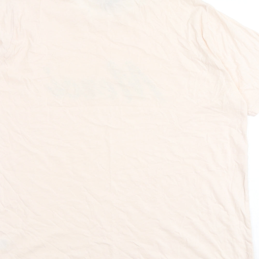 New Look Womens Pink 100% Cotton Basic T-Shirt Size 18 Round Neck - Merci