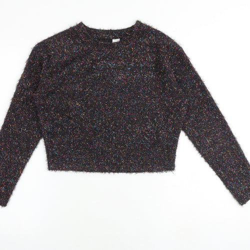 H&M Womens Multicoloured Round Neck Polyester Pullover Jumper Size XS