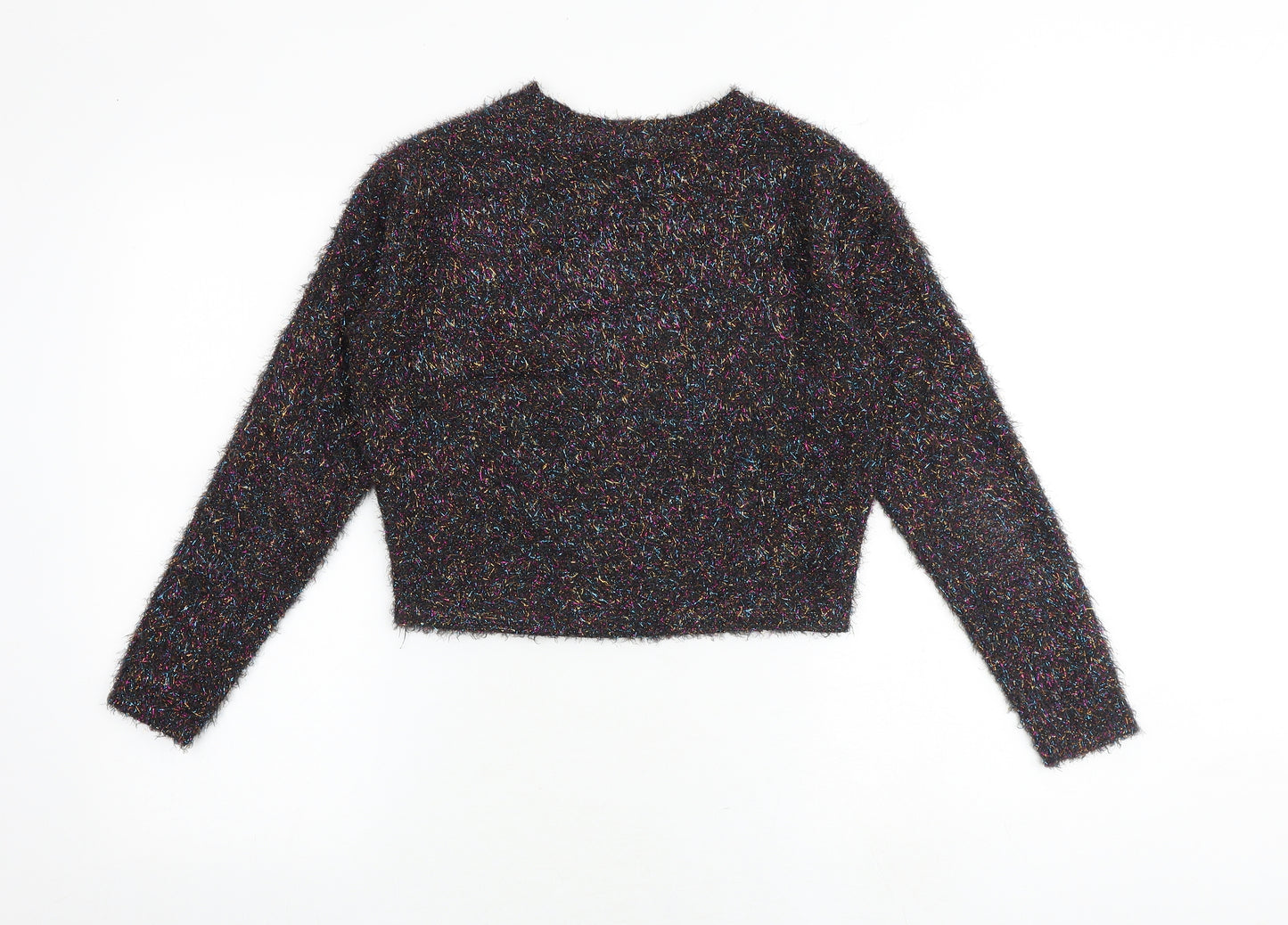 H&M Womens Multicoloured Round Neck Polyester Pullover Jumper Size XS