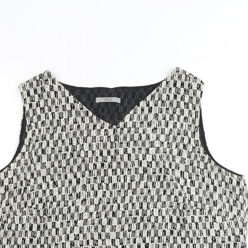 Marks and Spencer Womens Multicoloured Geometric Viscose Basic Tank Size 20 V-Neck