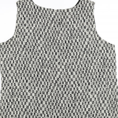 Marks and Spencer Womens Multicoloured Geometric Viscose Basic Tank Size 20 V-Neck