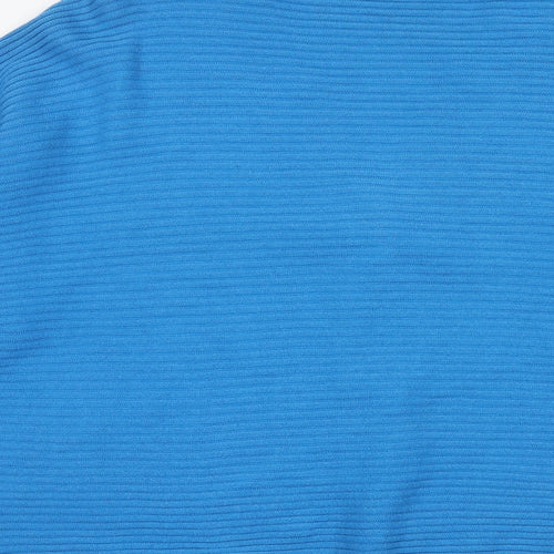 Warehouse Womens Blue V-Neck Cotton Cardigan Jumper Size M