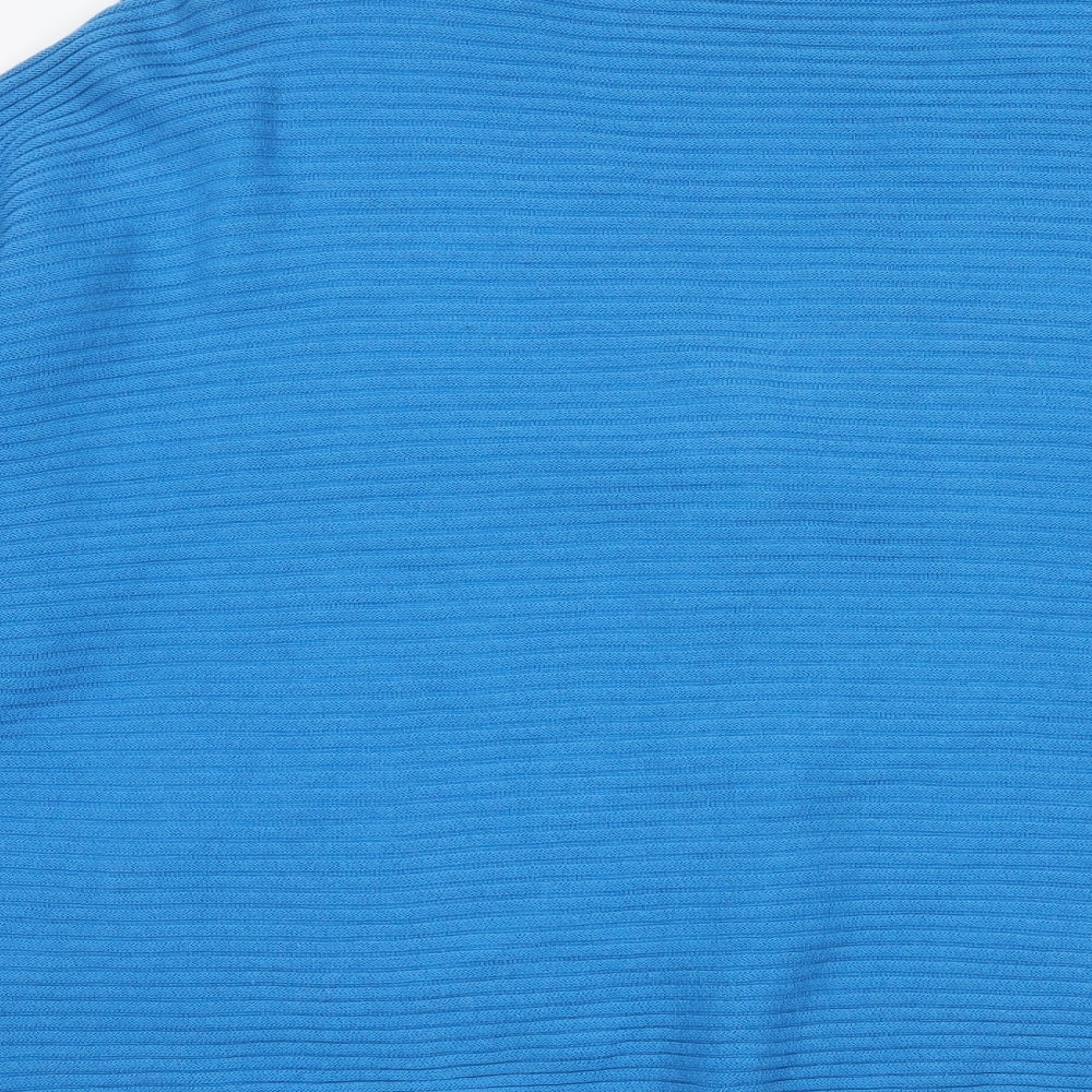 Warehouse Womens Blue V-Neck Cotton Cardigan Jumper Size M