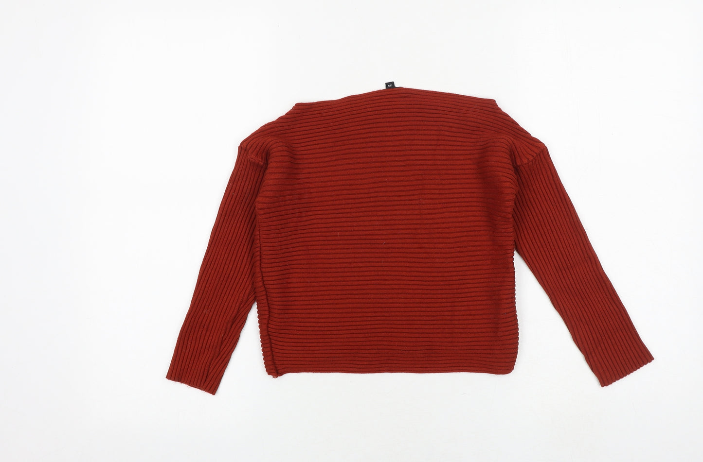 Wardrobe Womens Brown Boat Neck Viscose Pullover Jumper Size XS