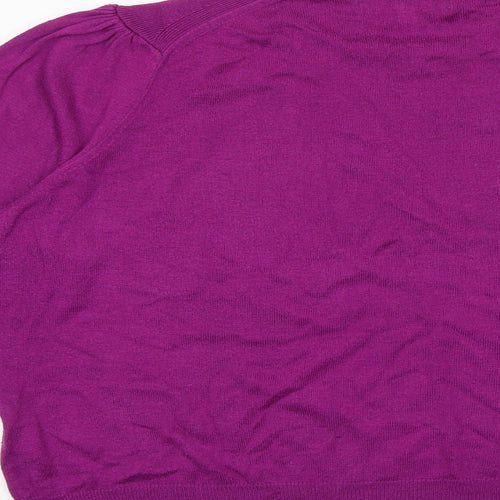 NEXT Womens Purple Round Neck Polyester Pullover Jumper Size L
