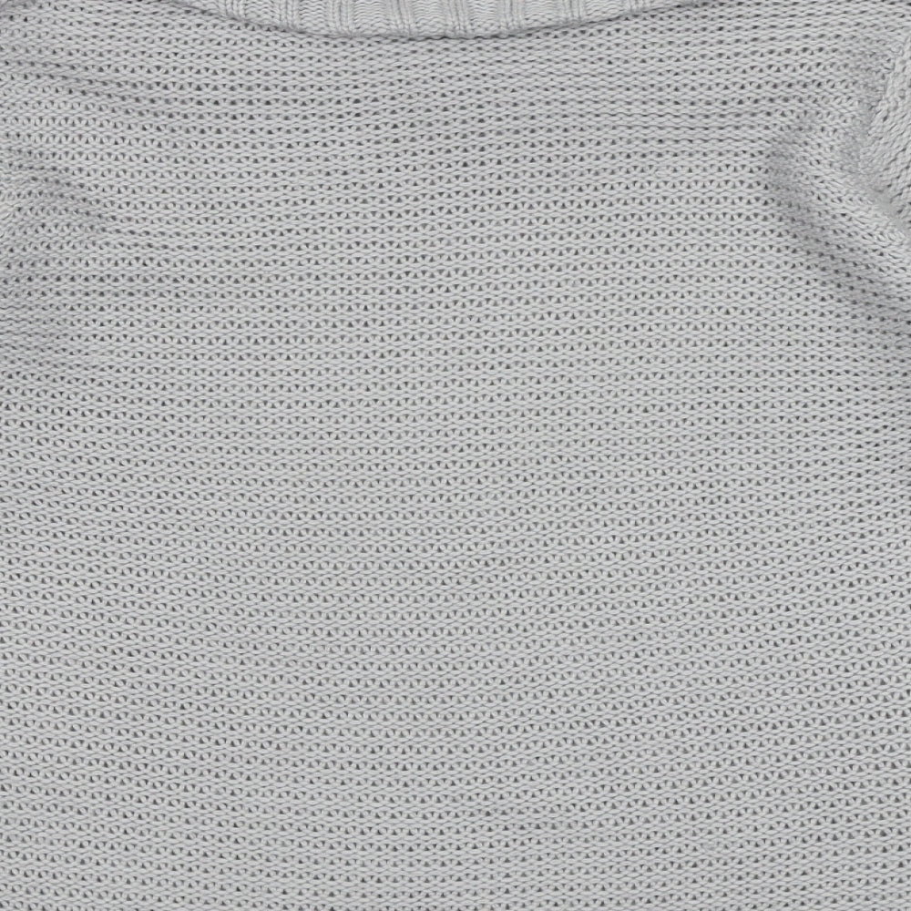 Bonmarché Womens Grey Roll Neck Acrylic Pullover Jumper Size M