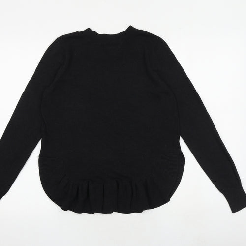 H&M Womens Grey Round Neck Polyester Pullover Jumper Size XS
