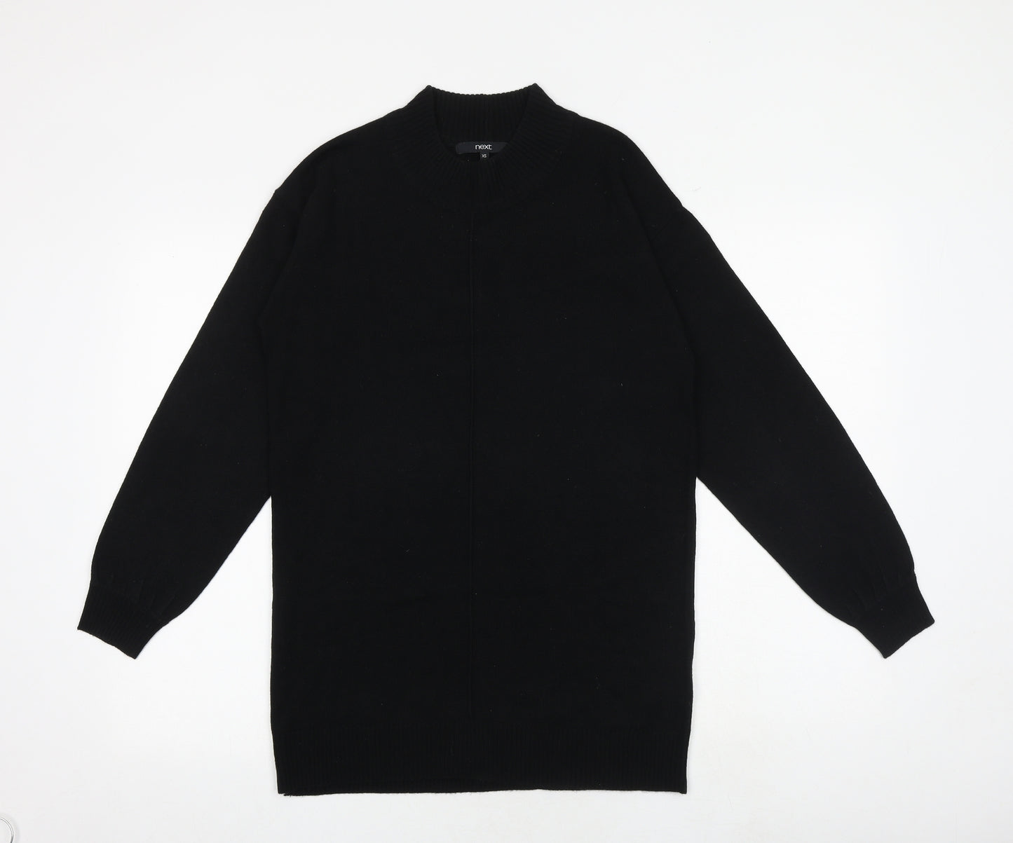 NEXT Womens Black Round Neck Acrylic Pullover Jumper Size XS