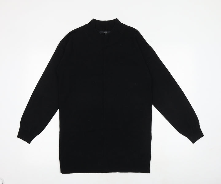 NEXT Womens Black Round Neck Acrylic Pullover Jumper Size XS