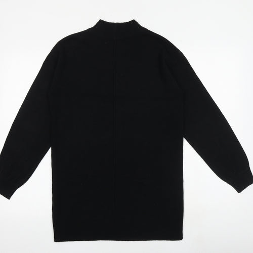 NEXT Womens Black Round Neck Acrylic Pullover Jumper Size XS