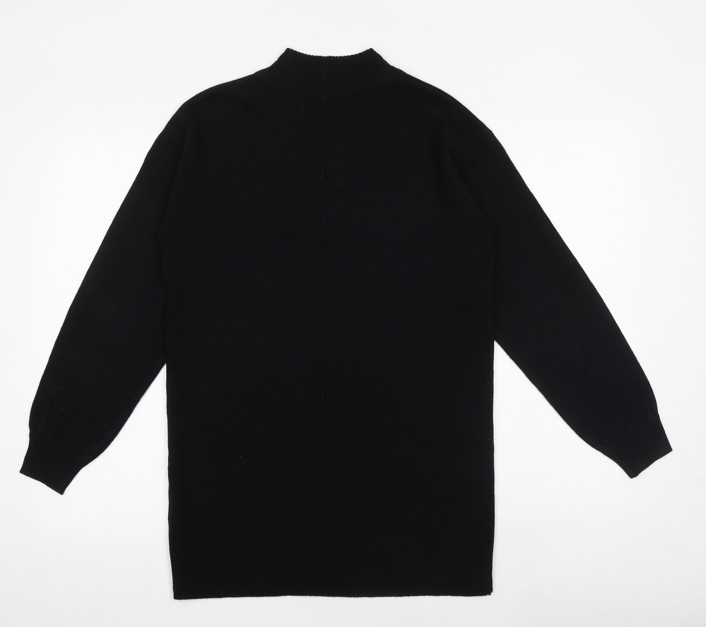NEXT Womens Black Round Neck Acrylic Pullover Jumper Size XS