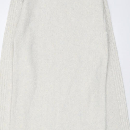 Marks and Spencer Womens Ivory Polyester Jumper Dress Size XS Roll Neck Pullover