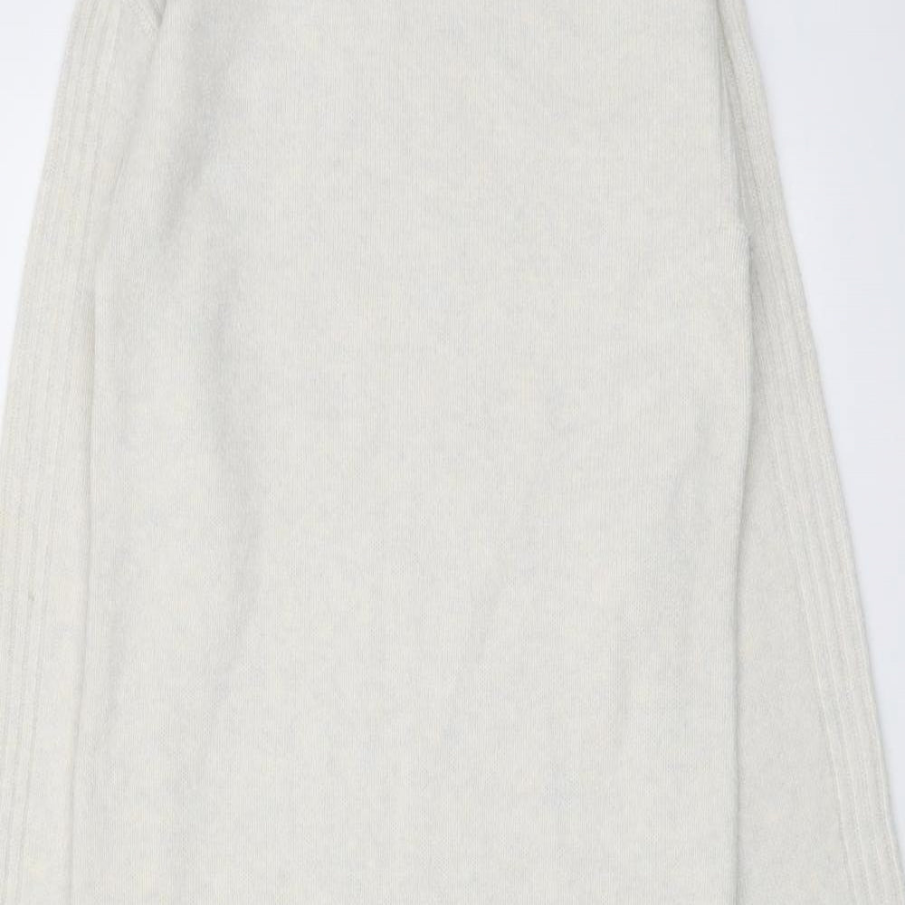 Marks and Spencer Womens Ivory Polyester Jumper Dress Size XS Roll Neck Pullover