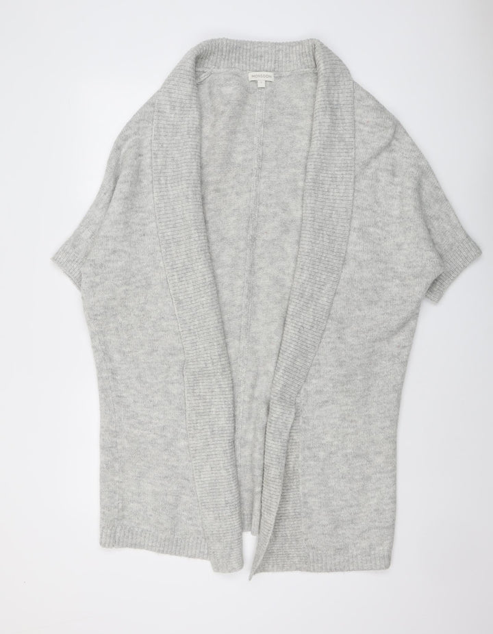Monsoon Womens Grey V-Neck Acrylic Cardigan Jumper Size S
