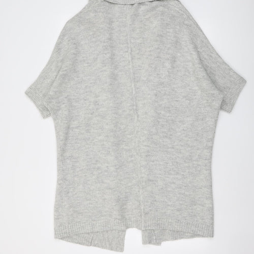Monsoon Womens Grey V-Neck Acrylic Cardigan Jumper Size S