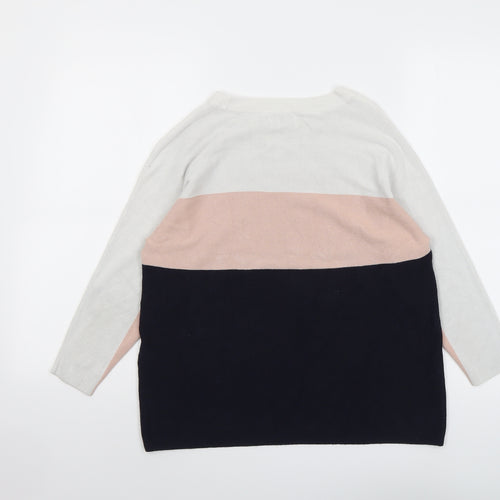 Only Womens Multicoloured Round Neck Viscose Pullover Jumper Size S