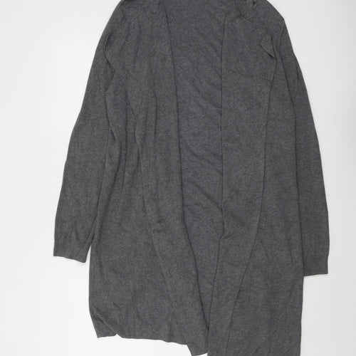 Marks and Spencer Womens Grey V-Neck Viscose Cardigan Jumper Size M