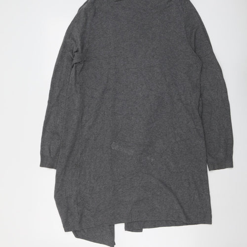 Marks and Spencer Womens Grey V-Neck Viscose Cardigan Jumper Size M