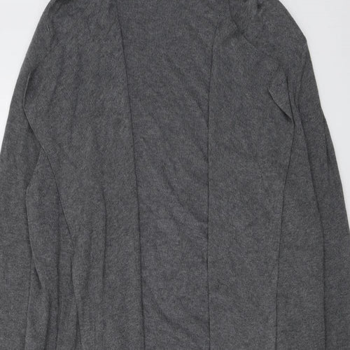 Marks and Spencer Womens Grey V-Neck Viscose Cardigan Jumper Size M