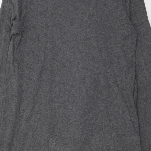 Marks and Spencer Womens Grey V-Neck Viscose Cardigan Jumper Size M