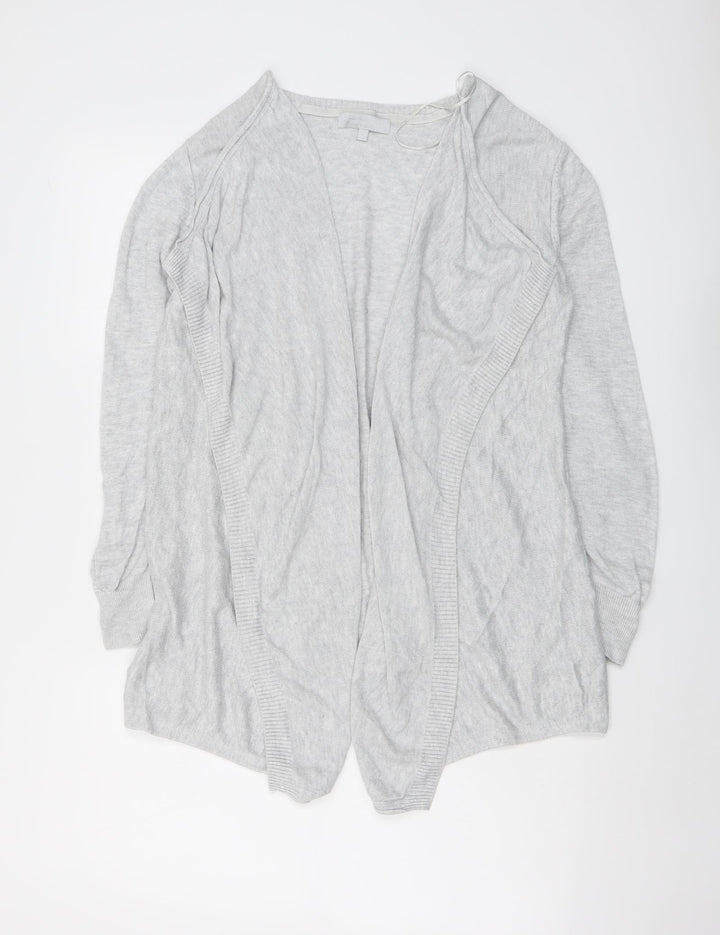 Red Herring Womens Grey V-Neck Viscose Cardigan Jumper Size 14