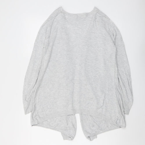 Red Herring Womens Grey V-Neck Viscose Cardigan Jumper Size 14
