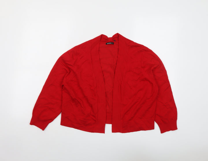 Roman Womens Red V-Neck Viscose Cardigan Jumper Size 14