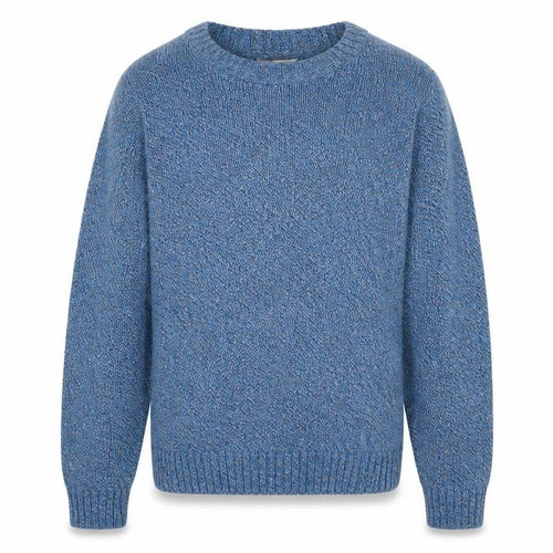 Stag and Hart Mens Blue Round Neck Acrylic Pullover Jumper Size M Long Sleeve