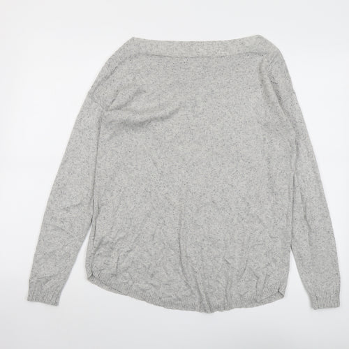 NEXT Womens Grey Boat Neck Cotton Pullover Jumper Size 12