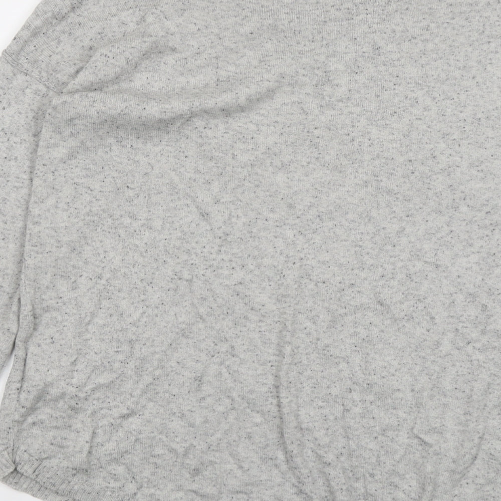 NEXT Womens Grey Boat Neck Cotton Pullover Jumper Size 12