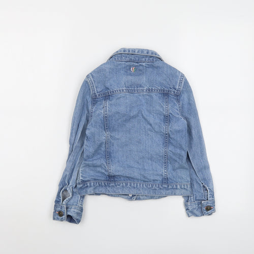 Fat Face Girls Blue Jacket Size 7-8 Years Button