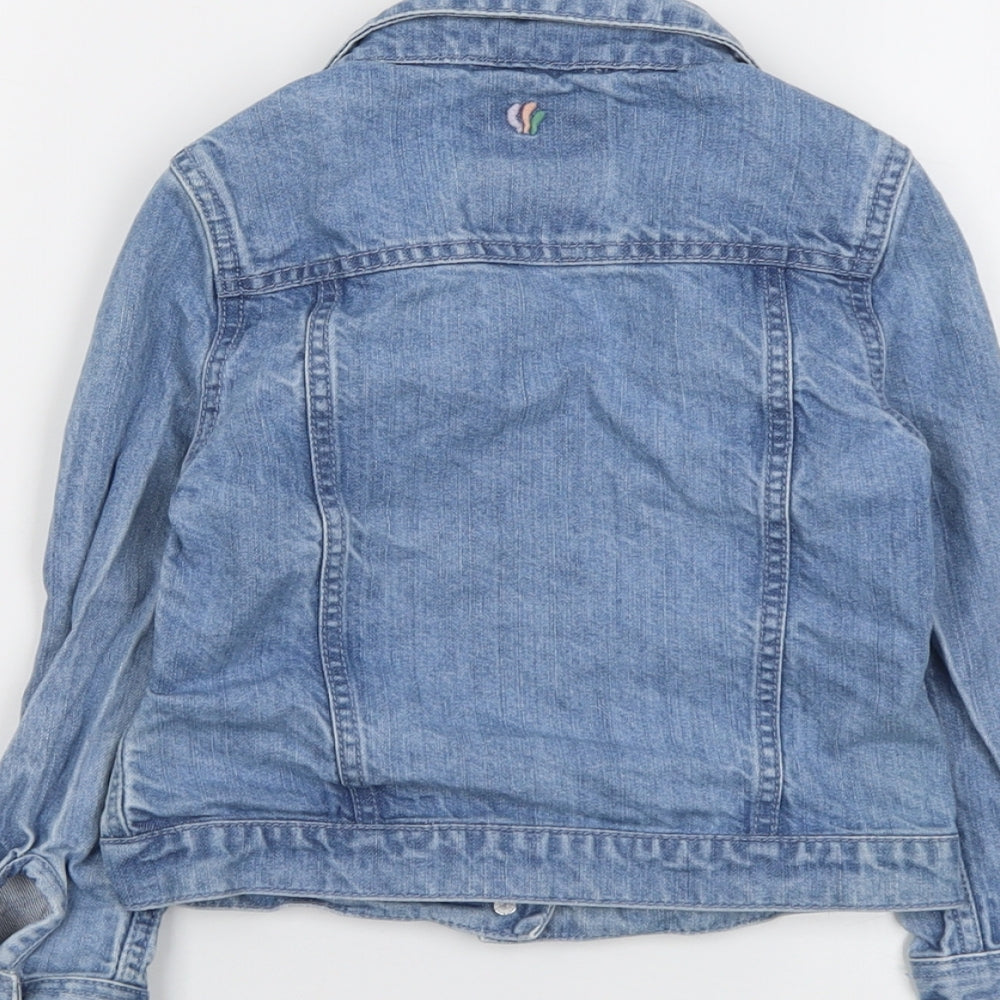 Fat Face Girls Blue Jacket Size 7-8 Years Button