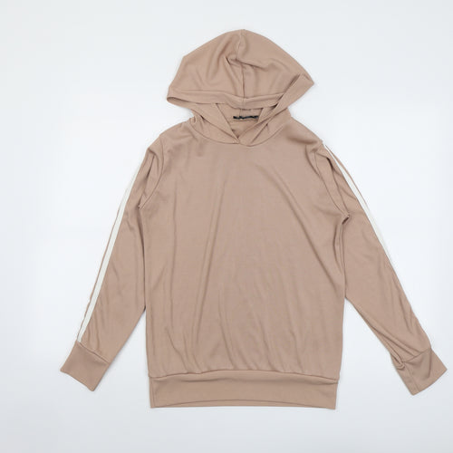 Boohoo Womens Beige Polyester Pullover Hoodie Size 10 Pullover