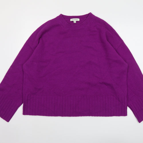 Autograph Womens Purple Round Neck Wool Pullover Jumper Size 20