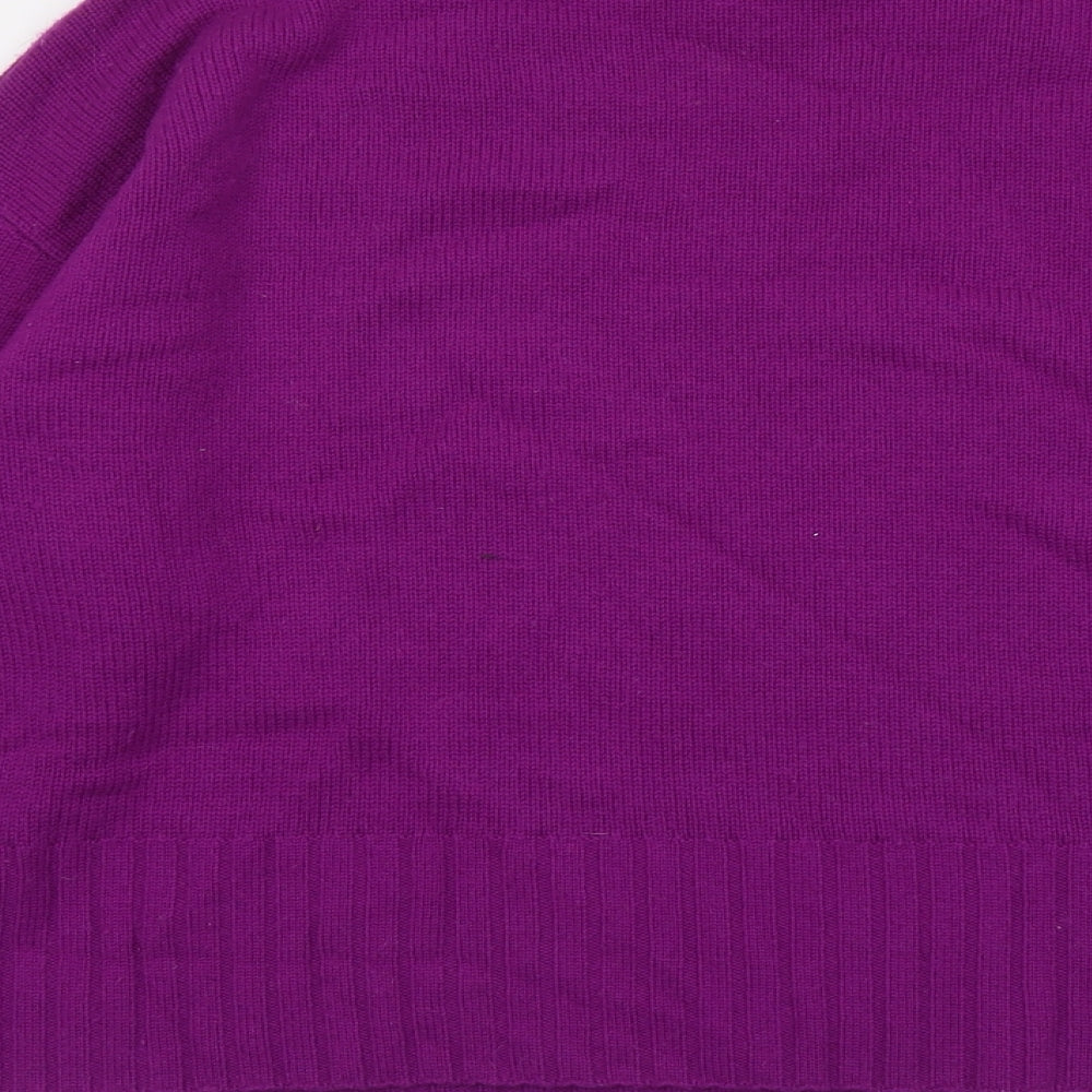 Autograph Womens Purple Round Neck Wool Pullover Jumper Size 20
