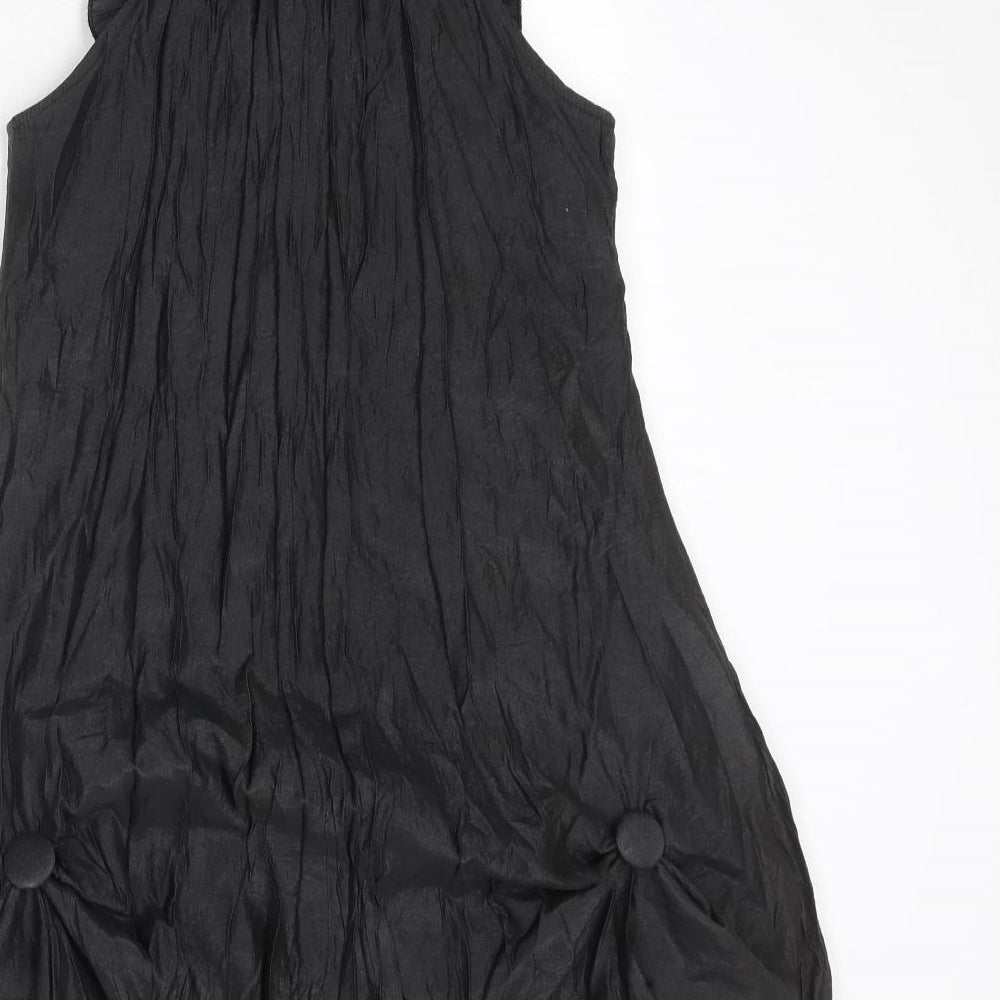 Apricot Womens Black Polyester Trapeze & Swing Size S V-Neck Pullover - Size S-M