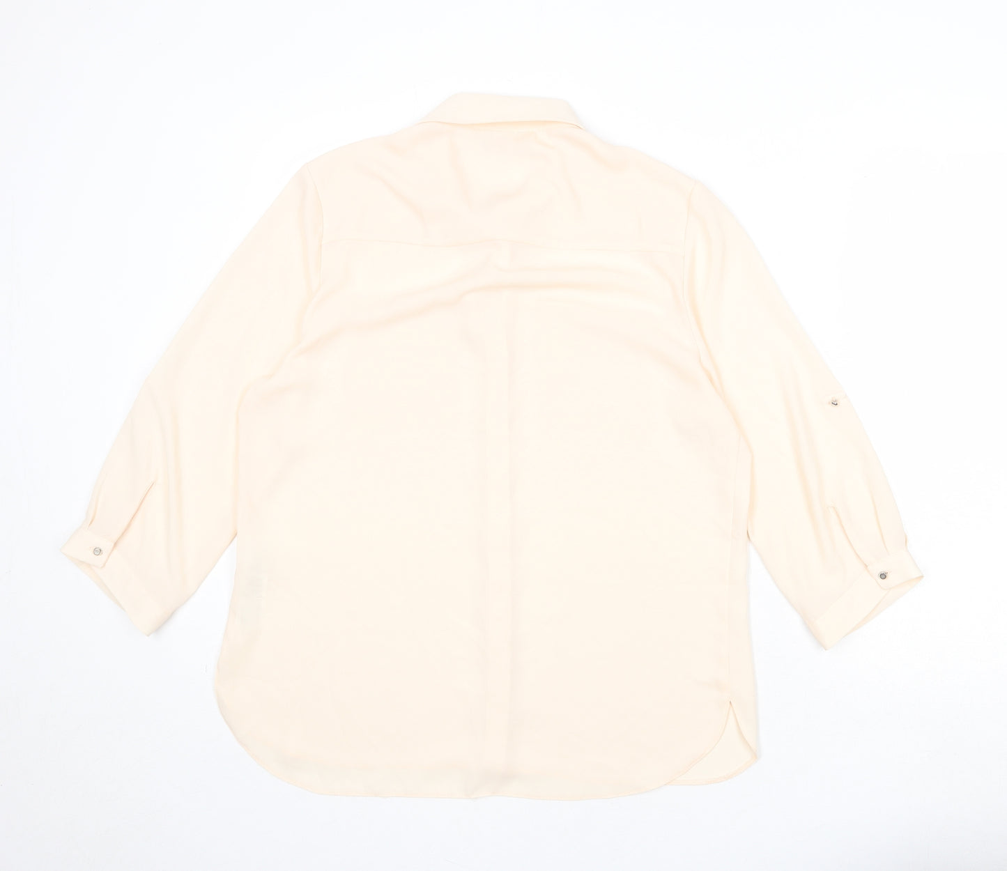 Dorothy Perkins Womens Pink Polyester Basic Button-Up Size 14 Collared