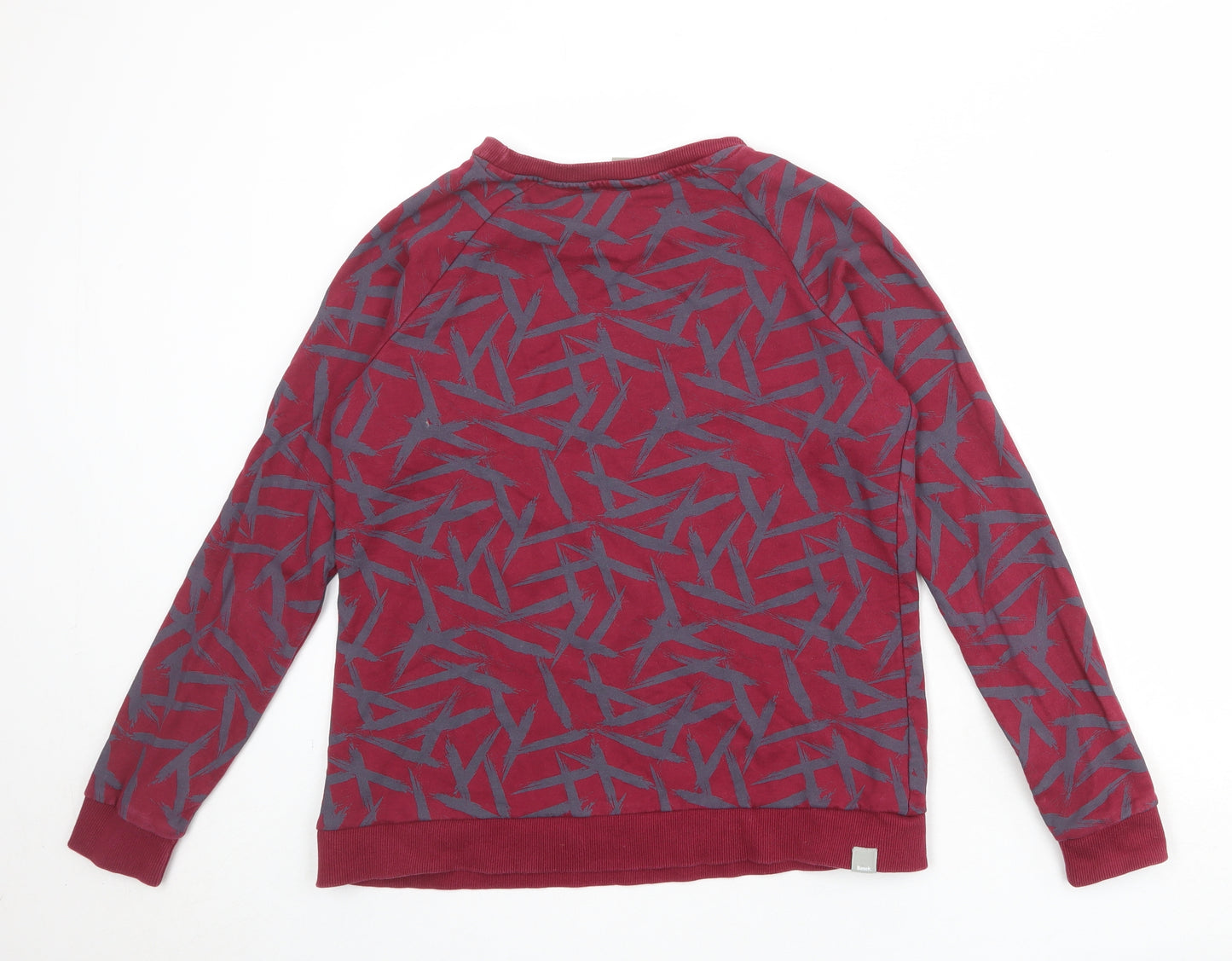 Bench Womens Purple Geometric Cotton Pullover Sweatshirt Size M Pullover