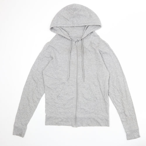 Christian Lacroix Womens Grey Cotton Full Zip Hoodie Size S Zip