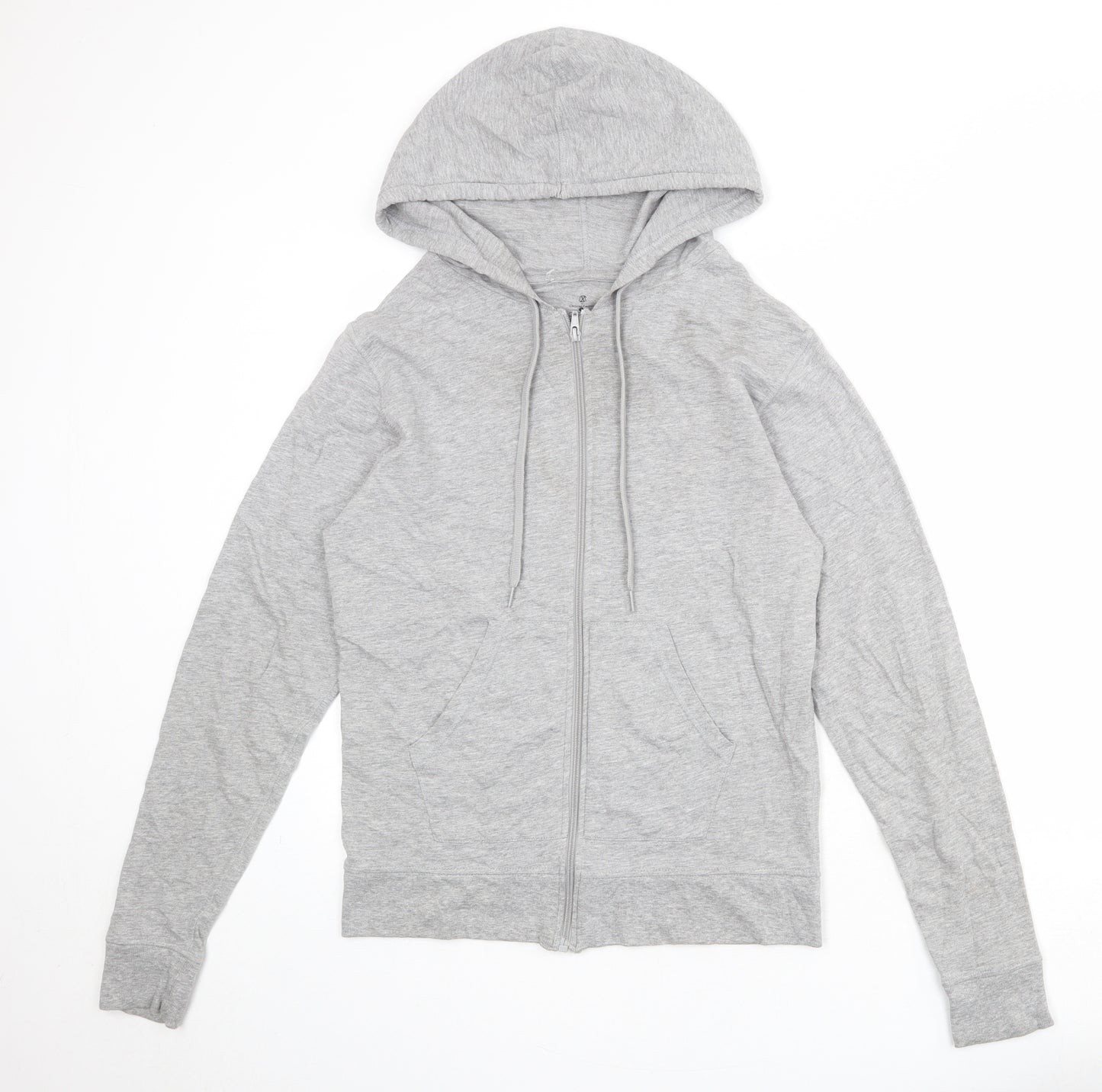 Christian Lacroix Womens Grey Cotton Full Zip Hoodie Size S Zip
