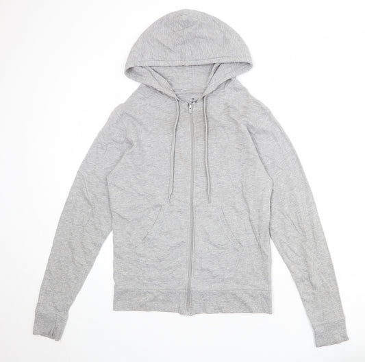 Christian Lacroix Womens Grey Cotton Full Zip Hoodie Size S Zip