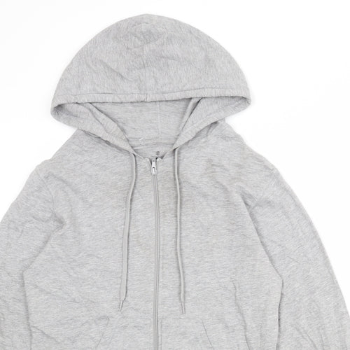 Christian Lacroix Womens Grey Cotton Full Zip Hoodie Size S Zip