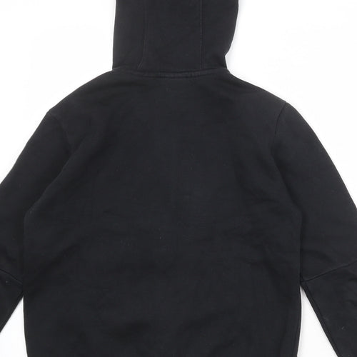 adidas Boys Black Cotton Full Zip Hoodie Size 9-10 Years Zip