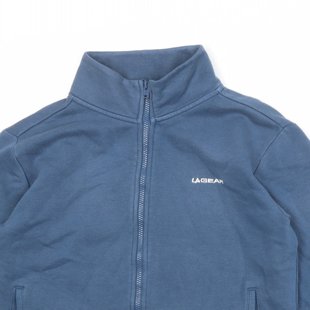 LA Gear Womens Blue Polyester Full Zip Sweatshirt Size 10 Zip