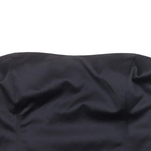 Marks and Spencer Womens Black Polyester Cropped Blouse Size 22 Square Neck - Strapless Corset Style