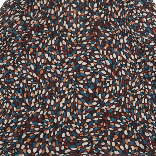 Marks and Spencer Womens Multicoloured Geometric Polyester Basic Blouse Size 20 V-Neck