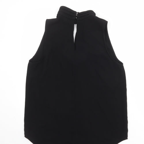 River Island Womens Black Polyester Basic Tank Size 12 Mock Neck