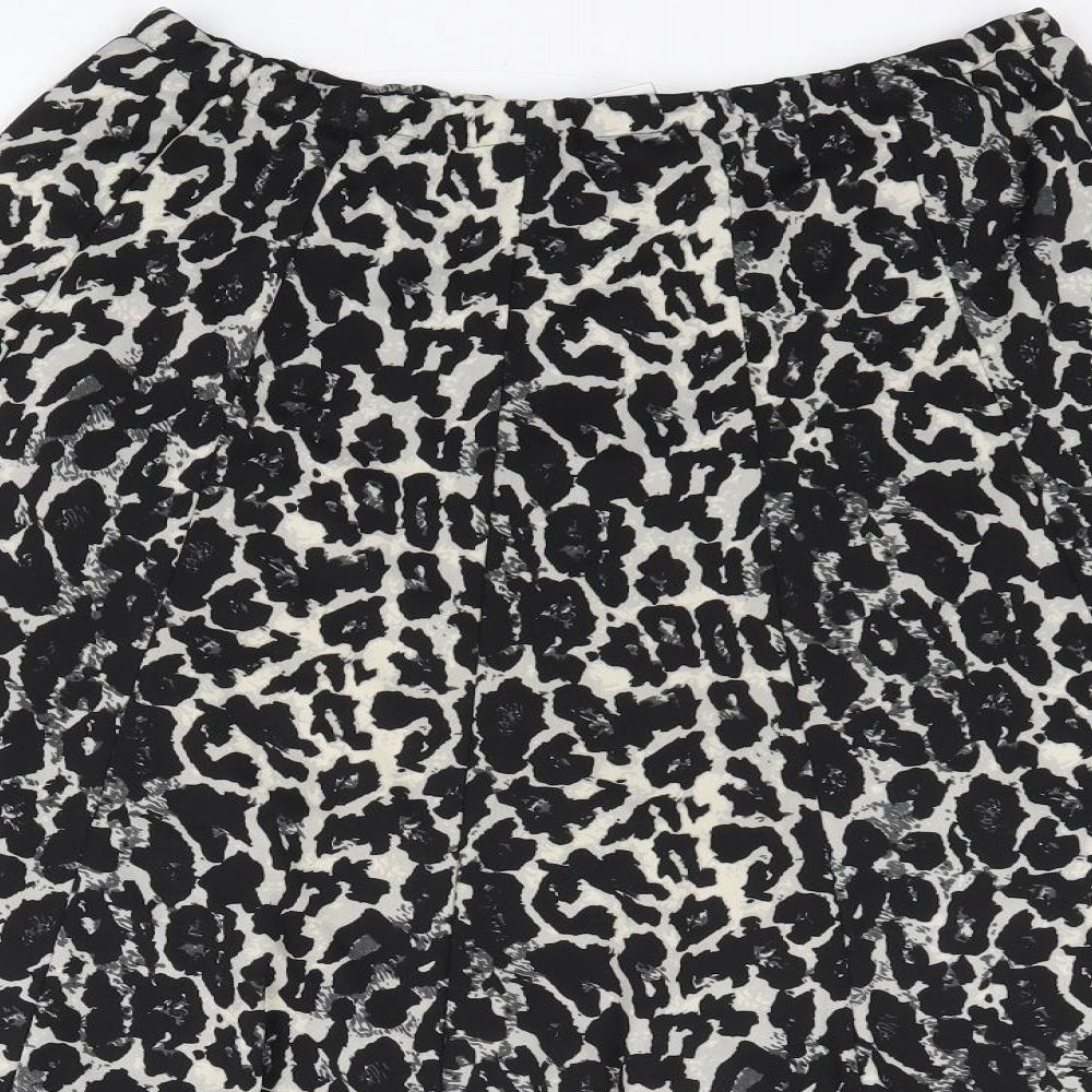 Oscar B Womens Multicoloured Animal Print Polyester Swing Skirt Size 18 - Leopard pattern